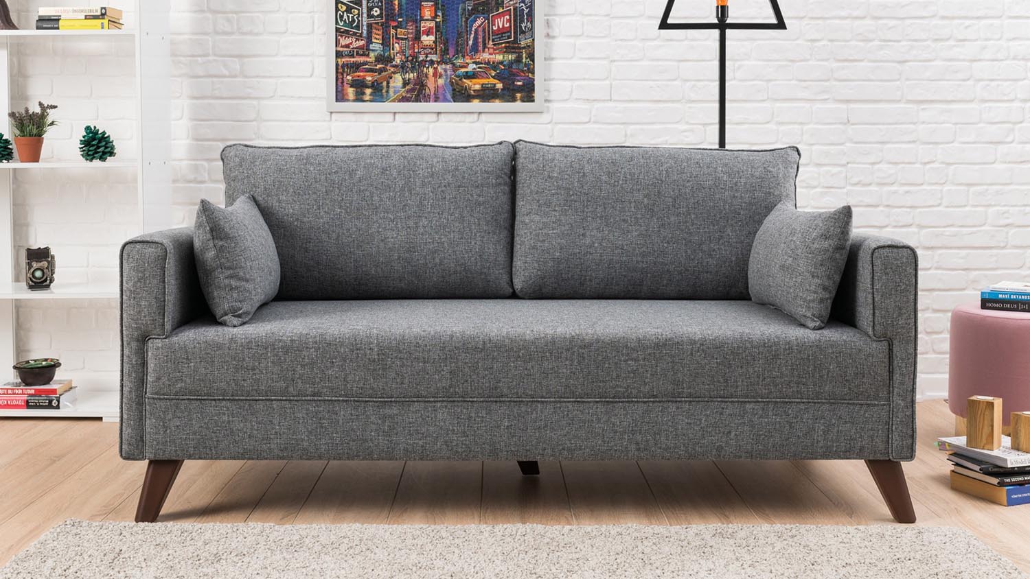 Bella Sofa For 2 Pr - Grey in Grau präsentiert im Onlineshop von KAQTU Design AG. 2er Sofa ist von Atelier Del Sofa