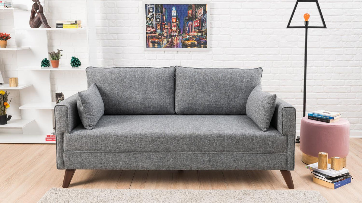 Bella Sofa For 2 Pr 2er Sofa - Grau in Grau präsentiert im Onlineshop von KAQTU Design AG. 2er Sofa ist von Atelier Del Sofa