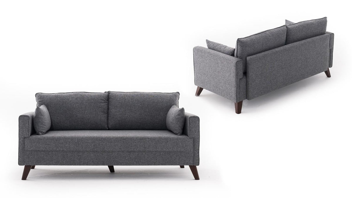 Bella Sofa For 2 Pr 2er Sofa - Grau in Grau präsentiert im Onlineshop von KAQTU Design AG. 2er Sofa ist von Atelier Del Sofa