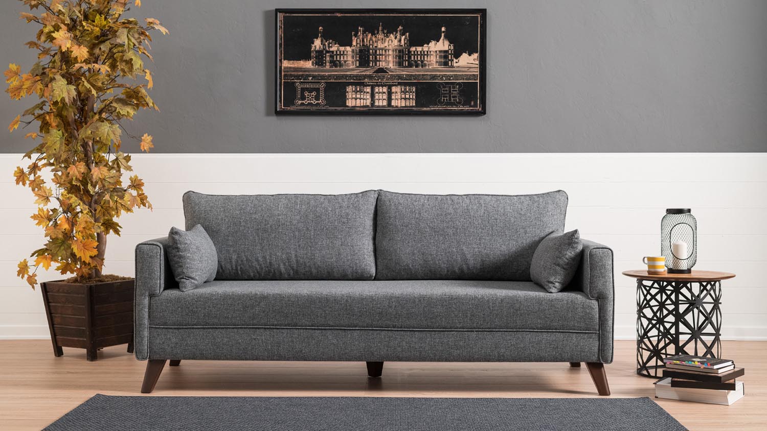 Bella Sofa For 3 Pr - Grey in Grau präsentiert im Onlineshop von KAQTU Design AG. 3er Sofa ist von Atelier Del Sofa