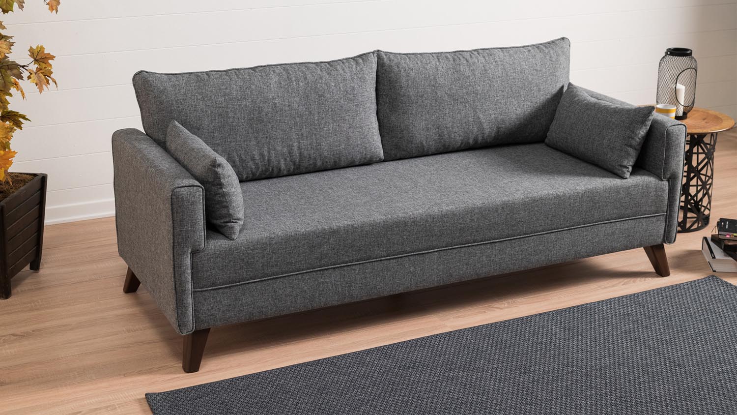 Bella Sofa Bed - Grey in Grau präsentiert im Onlineshop von KAQTU Design AG. Bettsofa ist von Atelier Del Sofa