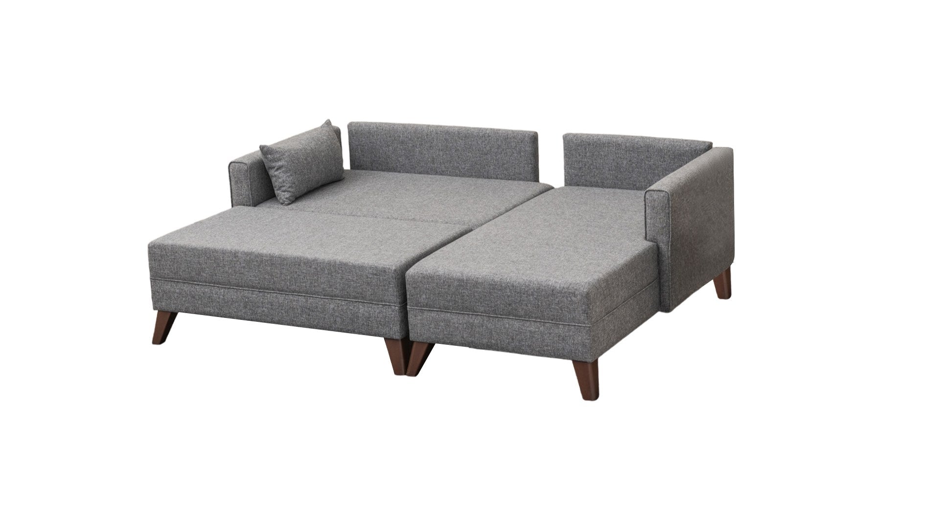 Bella Corner Sofa Right 2 in Grau präsentiert im Onlineshop von KAQTU Design AG. Bettsofa ist von Atelier Del Sofa