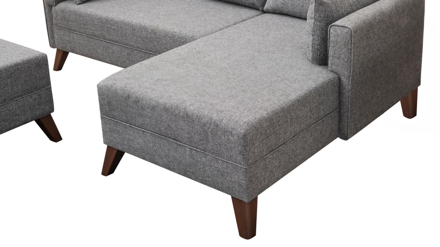 Bella Corner Sofa Right 2 in Grau präsentiert im Onlineshop von KAQTU Design AG. Bettsofa ist von Atelier Del Sofa
