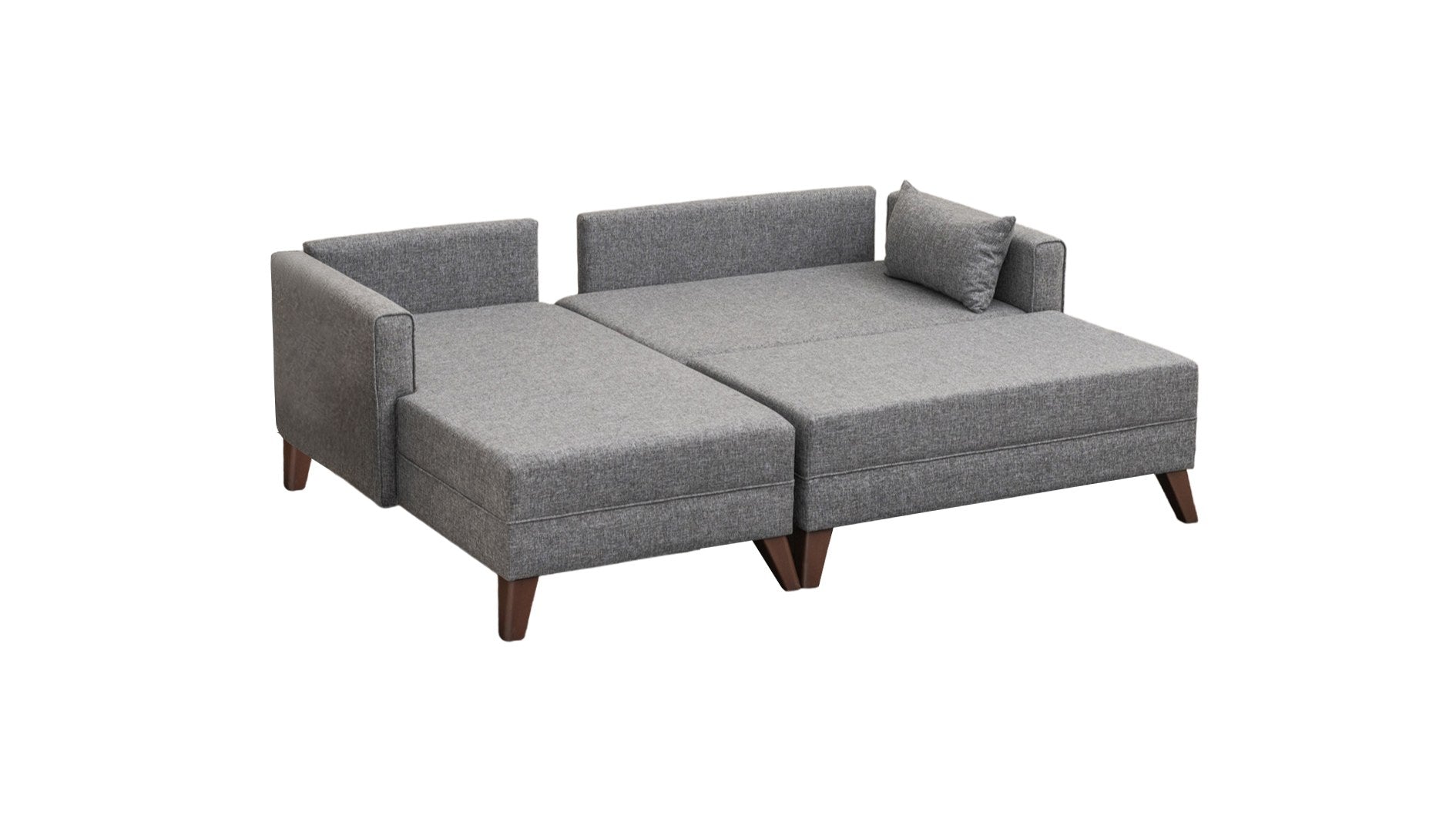 Bella Corner Sofa Left 2 in Grau präsentiert im Onlineshop von KAQTU Design AG. Bettsofa ist von Atelier Del Sofa