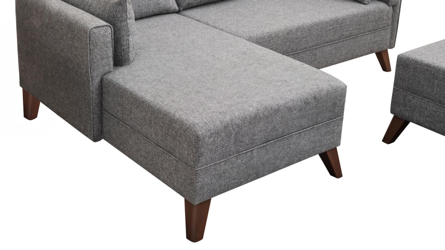 Bella Corner Sofa Left 2 in Grau präsentiert im Onlineshop von KAQTU Design AG. Bettsofa ist von Atelier Del Sofa