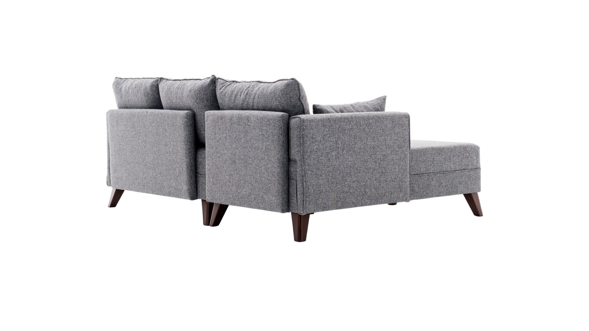 Bella Corner Sofa Left 2 in Grau präsentiert im Onlineshop von KAQTU Design AG. Bettsofa ist von Atelier Del Sofa
