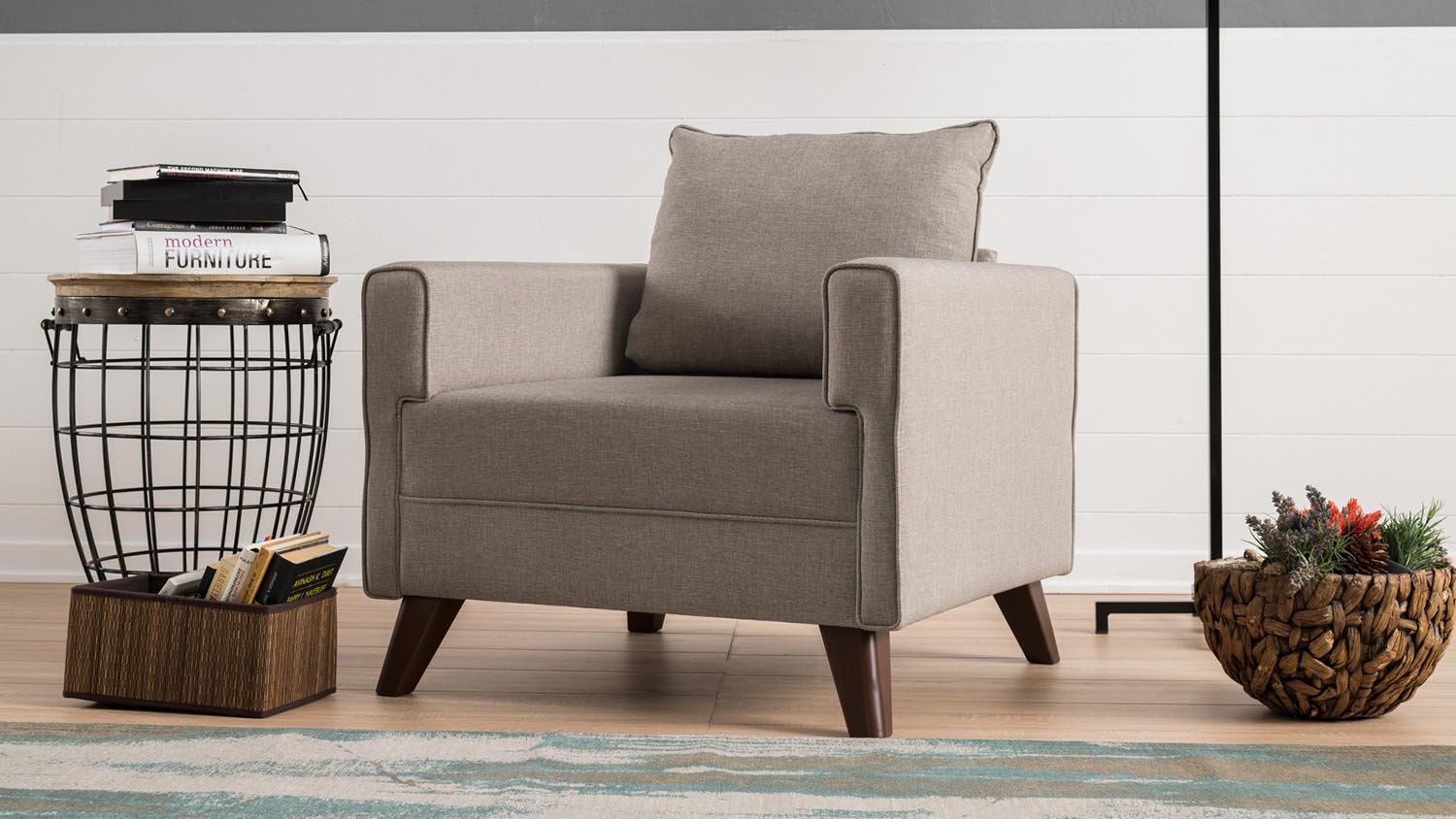 Bella Armchair - Cream in Sahne präsentiert im Onlineshop von KAQTU Design AG. Modulares Sofa ist von Atelier Del Sofa