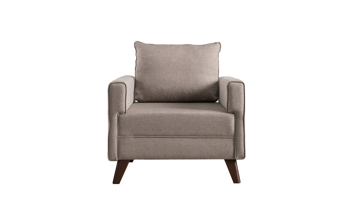 Bella Armchair Modulares Sofa - Sahne in Sahne präsentiert im Onlineshop von KAQTU Design AG. Sessel mit Armlehnen ist von Atelier Del Sofa