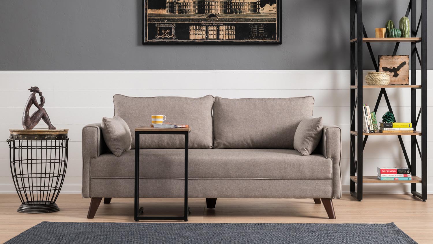 Bella Sofa For 2 Pr - Cream in Sahne präsentiert im Onlineshop von KAQTU Design AG. 2er Sofa ist von Atelier Del Sofa