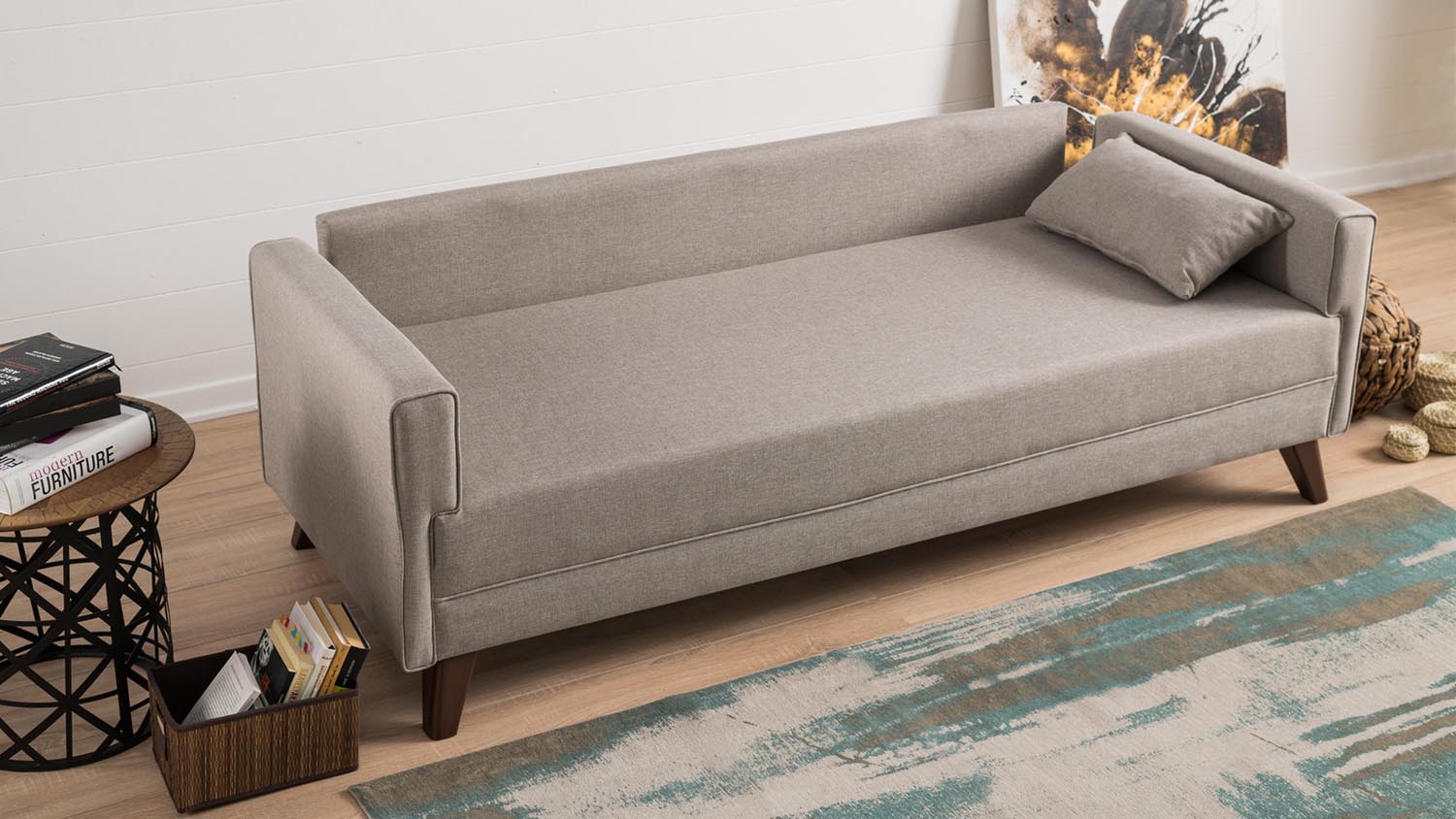Bella Sofa For 3 Pr - Cream in Sahne präsentiert im Onlineshop von KAQTU Design AG. 3er Sofa ist von Atelier Del Sofa