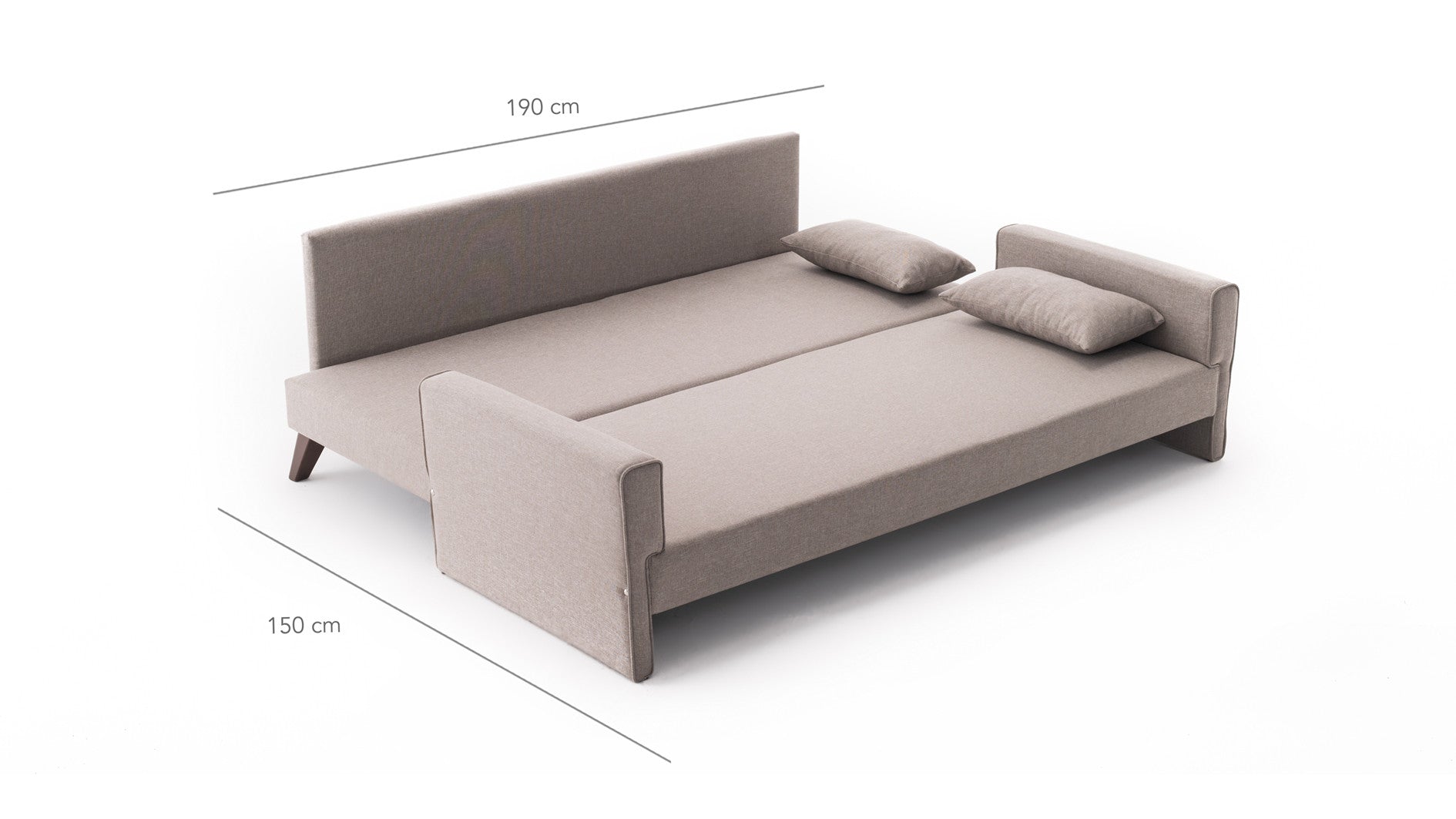 Bella Sofa Bed - Cream in Sahne präsentiert im Onlineshop von KAQTU Design AG. Bettsofa ist von Atelier Del Sofa