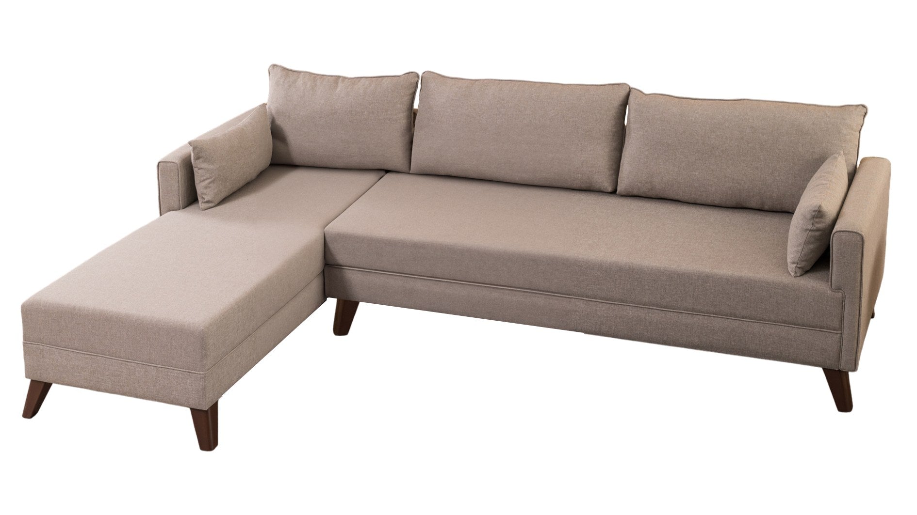 Bella Corner Sofa Left 1 - Cream in Sahne präsentiert im Onlineshop von KAQTU Design AG. Ecksofa ist von Atelier Del Sofa