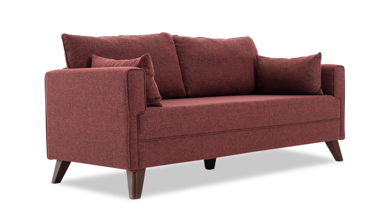 Bella Sofa For 3 Pr - Claret Red in Karmesinrot präsentiert im Onlineshop von KAQTU Design AG. 3er Sofa ist von Atelier Del Sofa