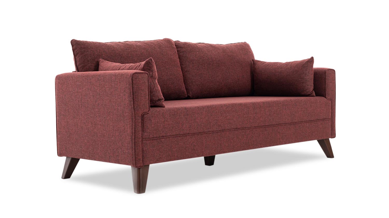 Bella Sofa Bed - Claret Red in Karmesinrot präsentiert im Onlineshop von KAQTU Design AG. Bettsofa ist von Atelier Del Sofa