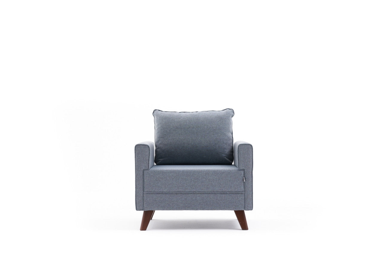 Bella Soft Tekli Koltuk - Blue in Blau präsentiert im Onlineshop von KAQTU Design AG. Modulares Sofa ist von Atelier Del Sofa