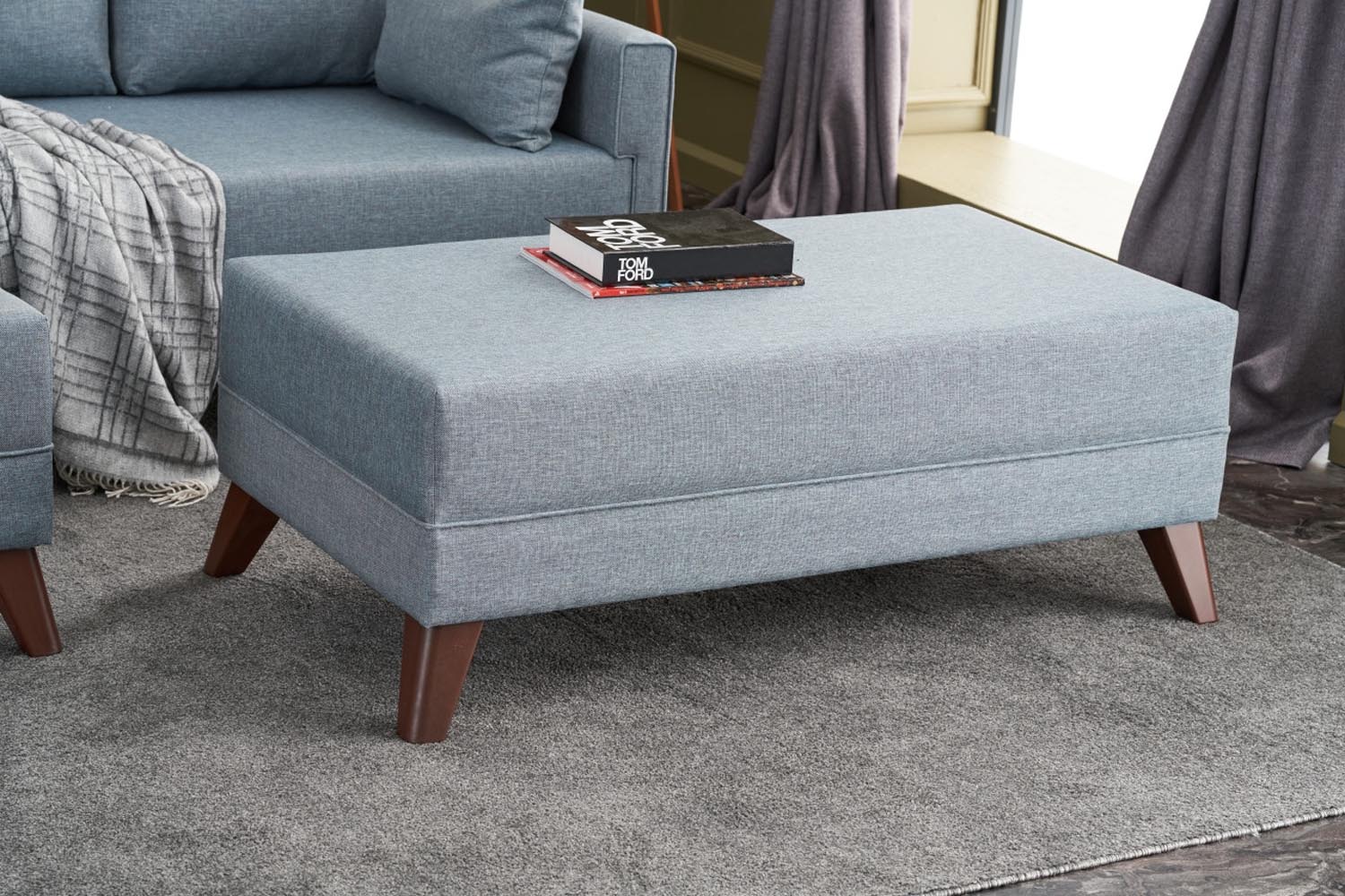 Bella Soft Mini Köşe Right - Blue in Blau präsentiert im Onlineshop von KAQTU Design AG. Bettsofa ist von Atelier Del Sofa