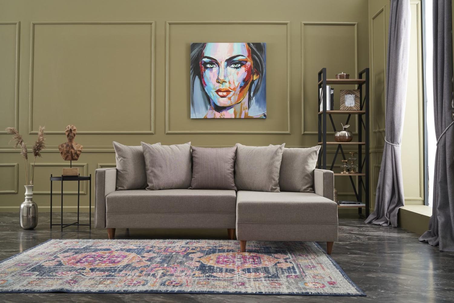 Aydam Right - Cream in Sahne präsentiert im Onlineshop von KAQTU Design AG. Bettsofa ist von Atelier Del Sofa