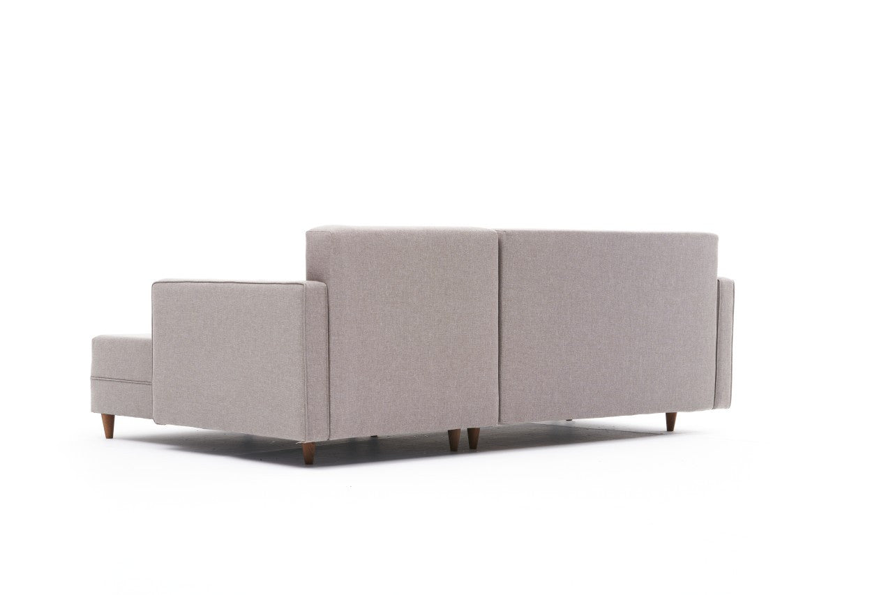 Aydam Right - Cream in Sahne präsentiert im Onlineshop von KAQTU Design AG. Bettsofa ist von Atelier Del Sofa