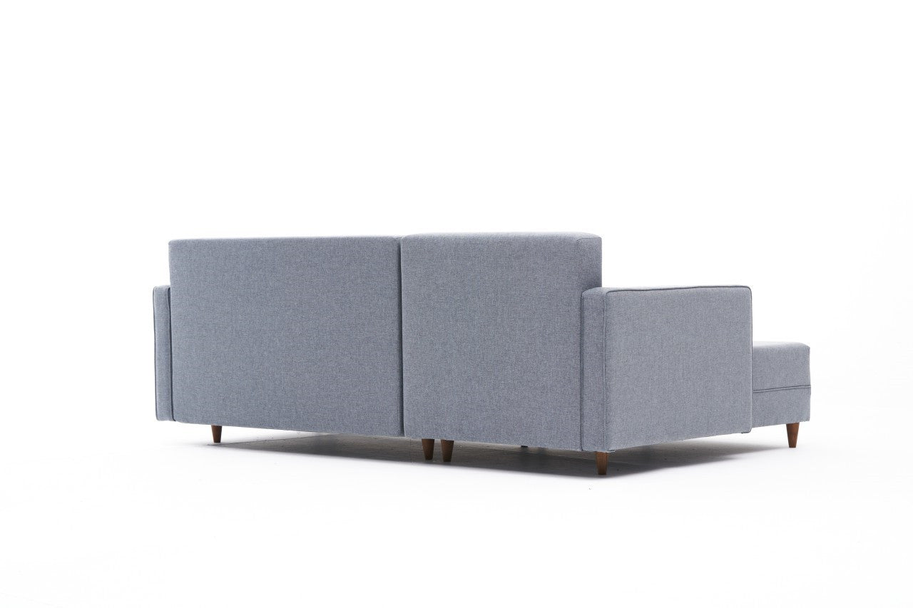Aydam Left - Blue in Blau präsentiert im Onlineshop von KAQTU Design AG. Bettsofa ist von Atelier Del Sofa