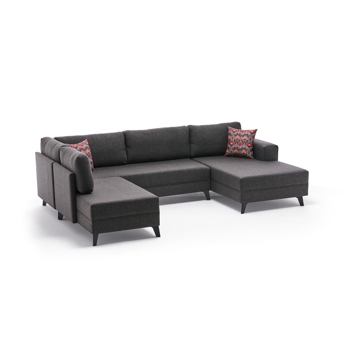 Efsun - Anthracite in Anthrazit präsentiert im Onlineshop von KAQTU Design AG. Bettsofa ist von Atelier Del Sofa