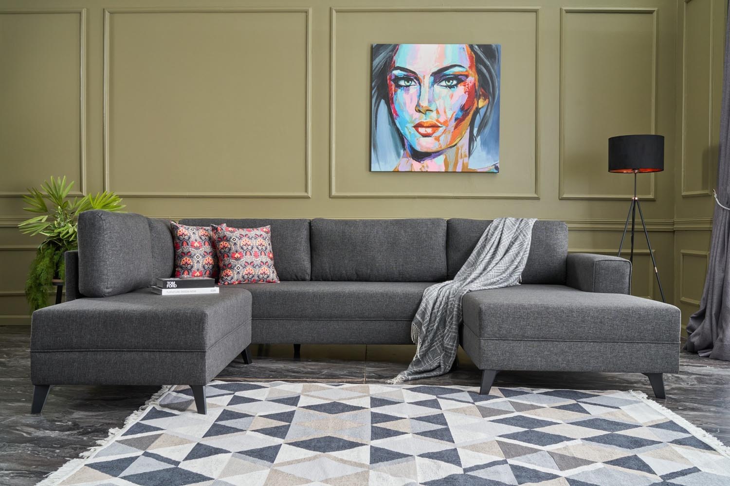 Efsun - Anthracite in Anthrazit präsentiert im Onlineshop von KAQTU Design AG. Bettsofa ist von Atelier Del Sofa