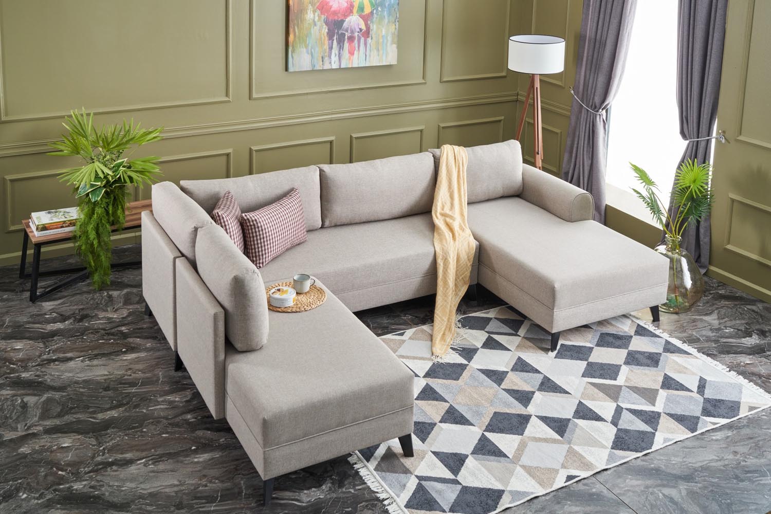 Belen - Cream in Sahne präsentiert im Onlineshop von KAQTU Design AG. Bettsofa ist von Atelier Del Sofa