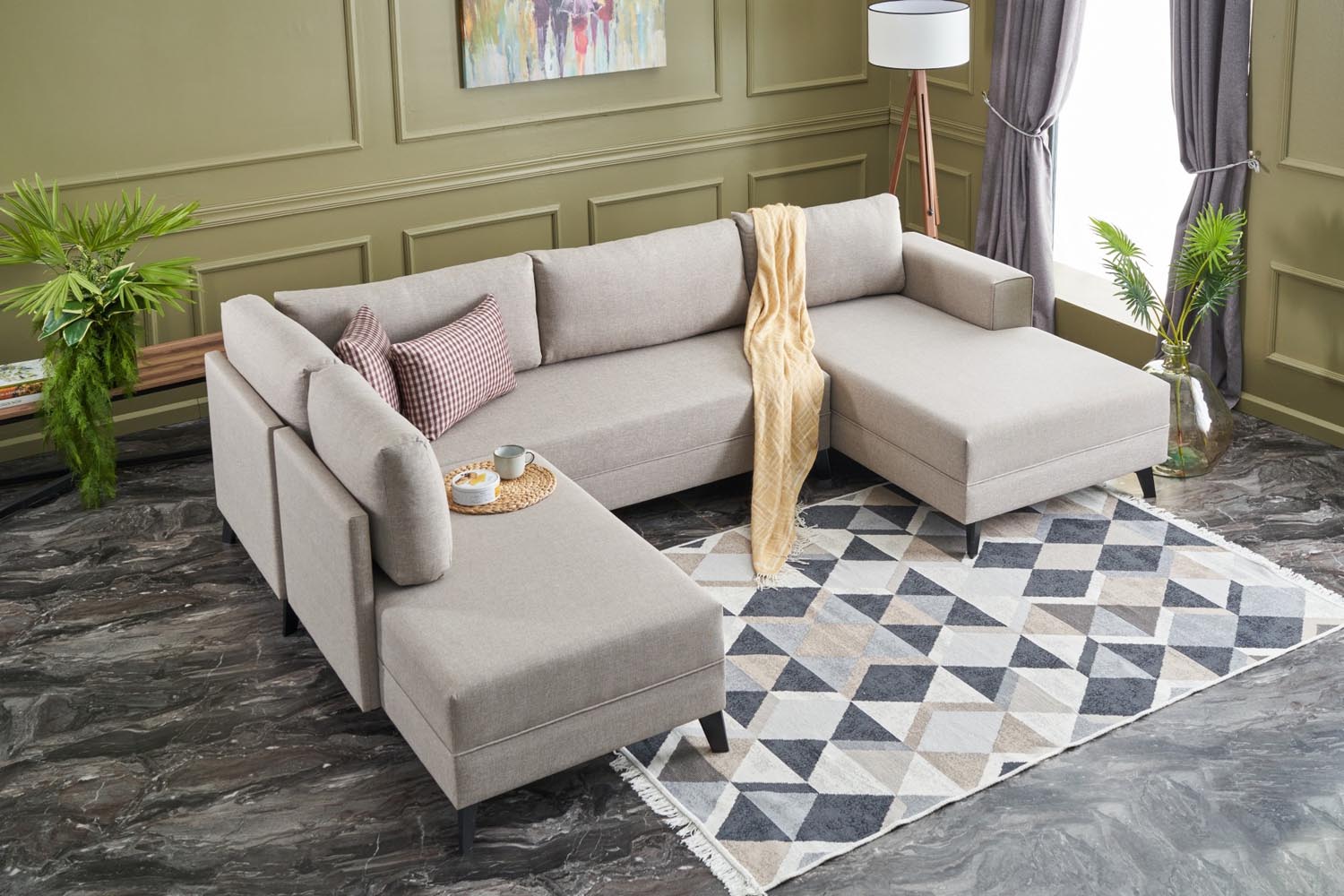 Efsun - Cream in Sahne präsentiert im Onlineshop von KAQTU Design AG. Bettsofa ist von Atelier Del Sofa
