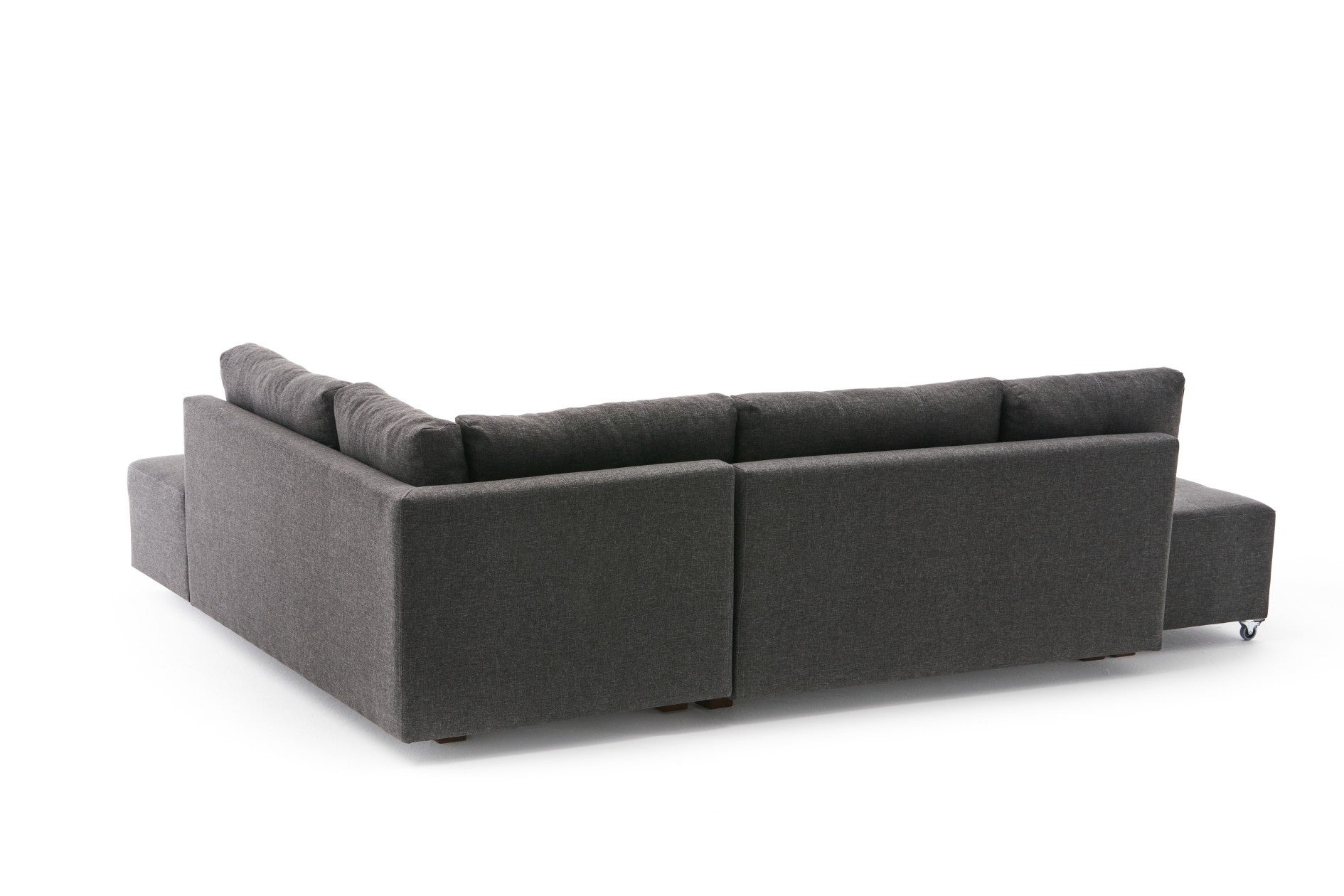 Manama Corner Sofa Bed Right - Anthracite in Anthrazit präsentiert im Onlineshop von KAQTU Design AG. Bettsofa ist von Atelier Del Sofa