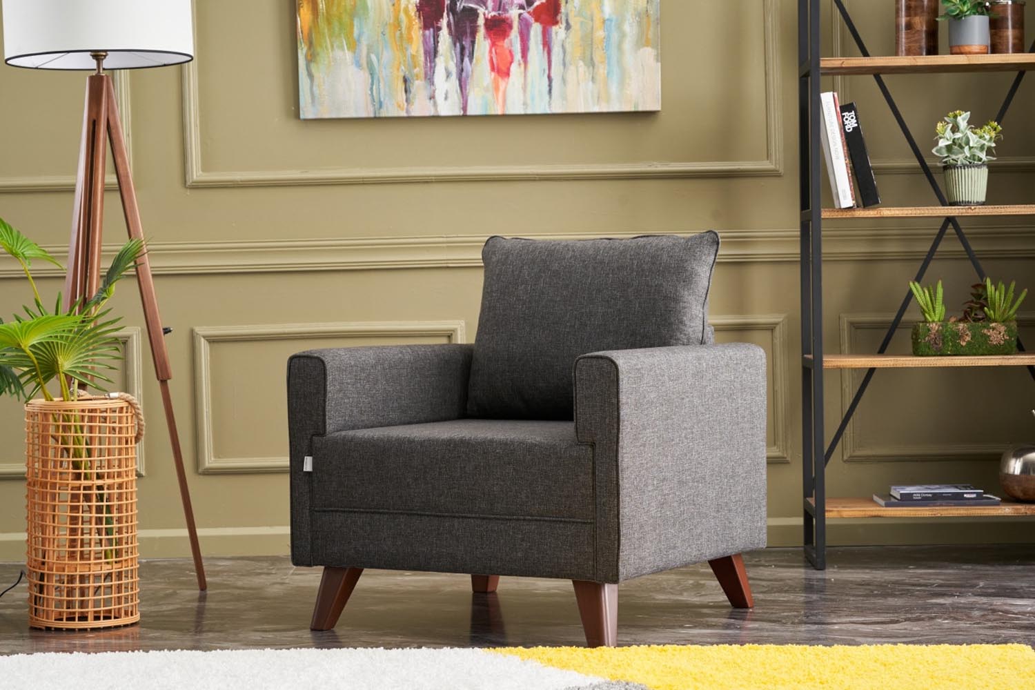 Bella Armchair - Anthracite in Anthrazit präsentiert im Onlineshop von KAQTU Design AG. Modulares Sofa ist von Atelier Del Sofa