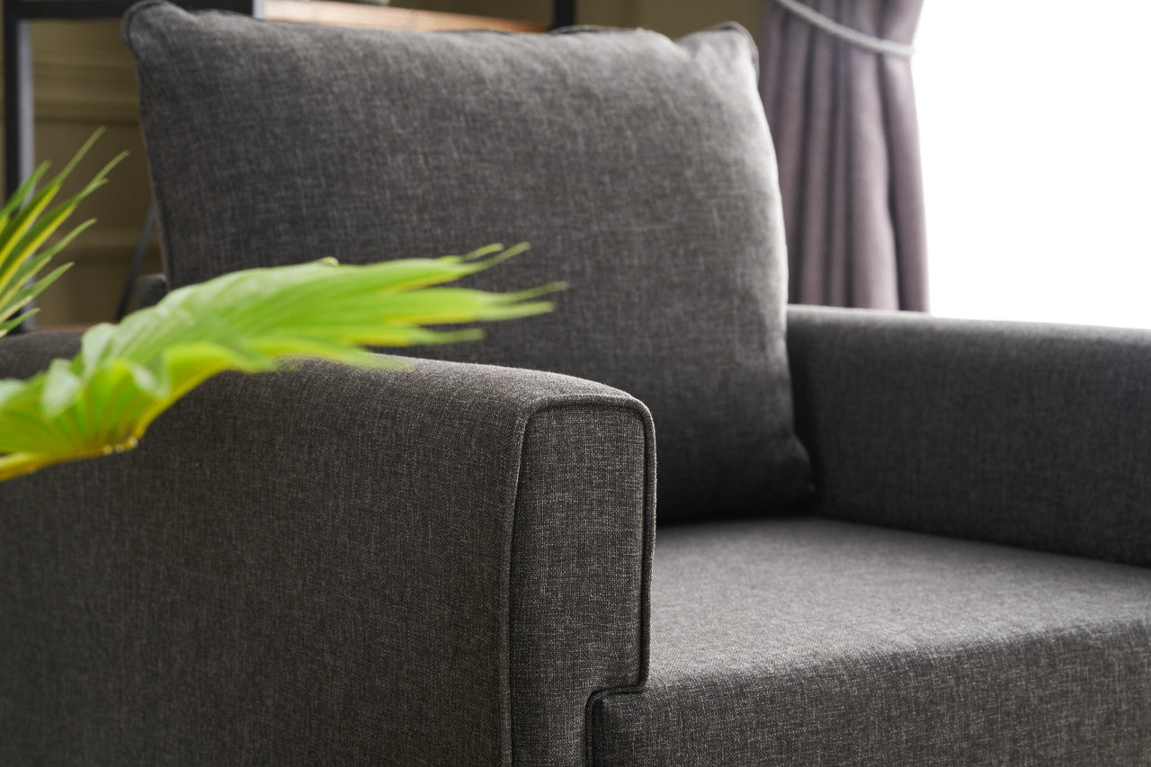 Bella Armchair - Anthracite in Anthrazit präsentiert im Onlineshop von KAQTU Design AG. Modulares Sofa ist von Atelier Del Sofa