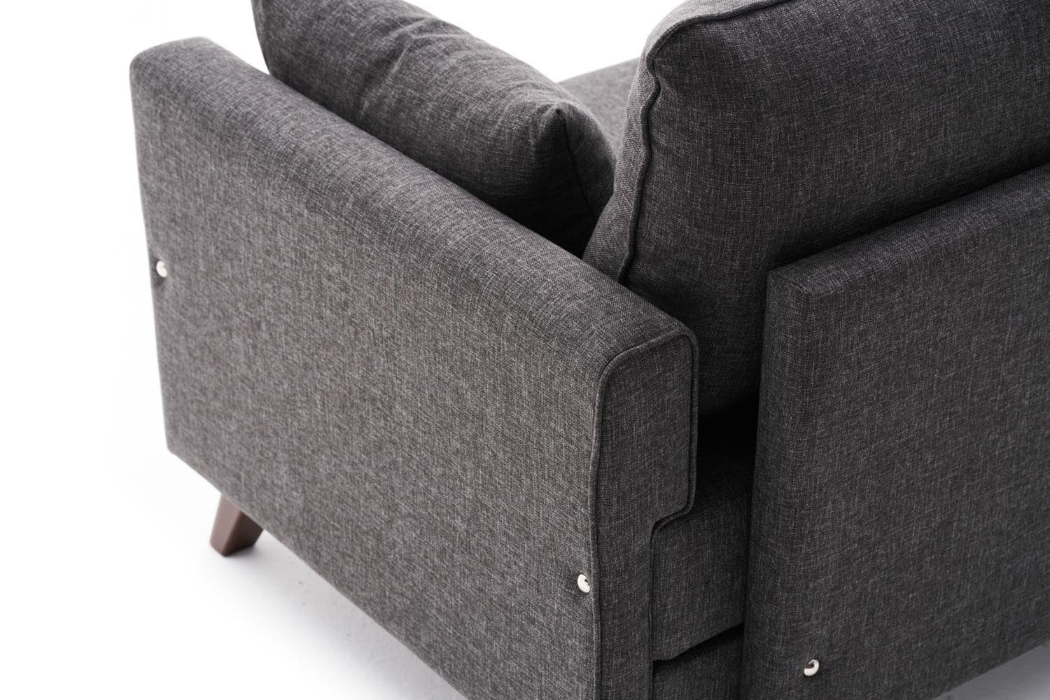 Bella Armchair - Anthracite in Anthrazit präsentiert im Onlineshop von KAQTU Design AG. Modulares Sofa ist von Atelier Del Sofa