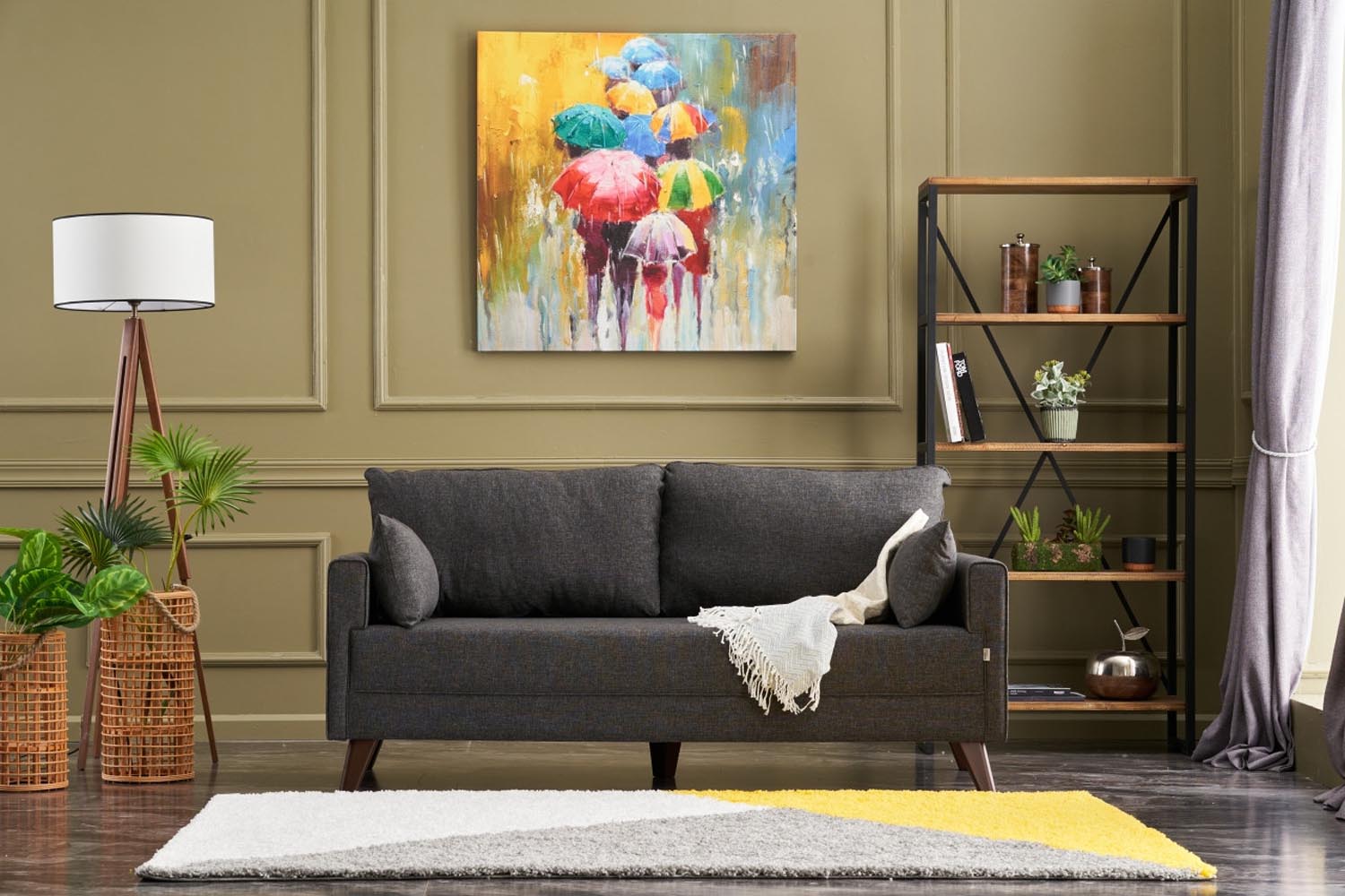 Bella Sofa For 2 Pr - Anthracite in Anthrazit präsentiert im Onlineshop von KAQTU Design AG. 2er Sofa ist von Atelier Del Sofa