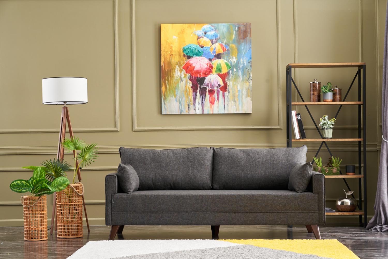 Bella Sofa For 3 Pr - Anthracite in Anthrazit präsentiert im Onlineshop von KAQTU Design AG. 3er Sofa ist von Atelier Del Sofa