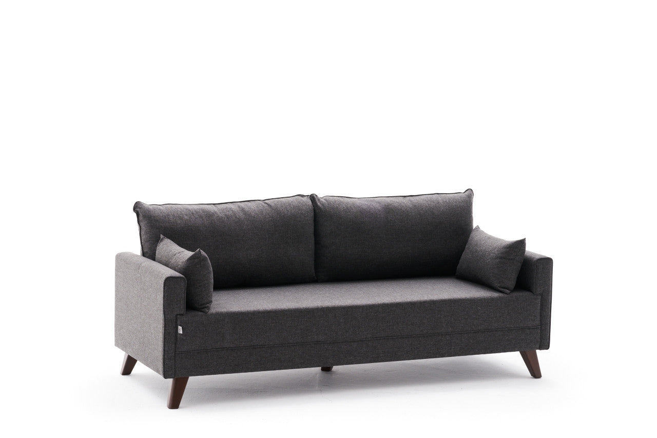Bella Sofa For 3 Pr - Anthracite in Anthrazit präsentiert im Onlineshop von KAQTU Design AG. 3er Sofa ist von Atelier Del Sofa
