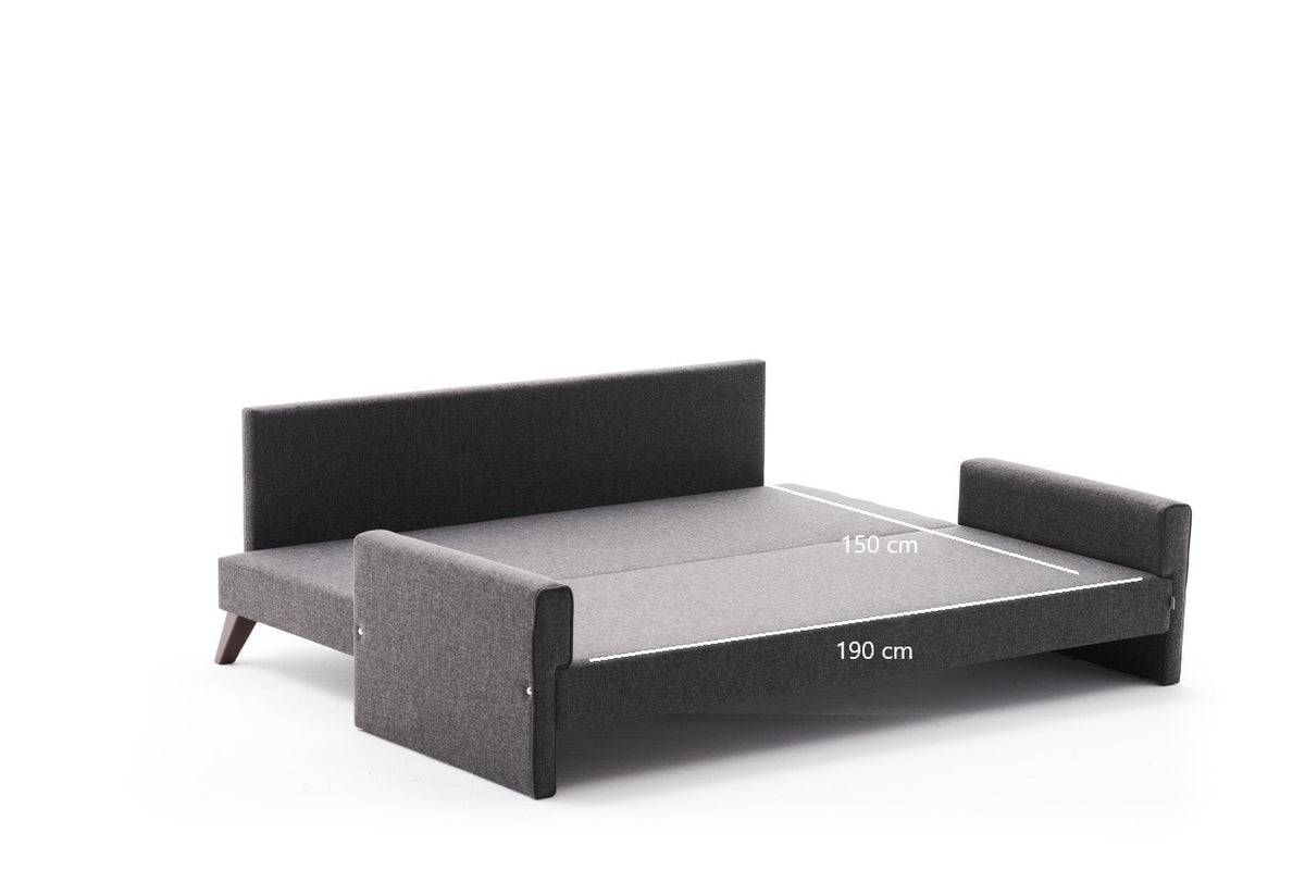Bella Sofa Bed Bettsofa - Anthrazit in Anthrazit präsentiert im Onlineshop von KAQTU Design AG. Bettsofa ist von Atelier Del Sofa