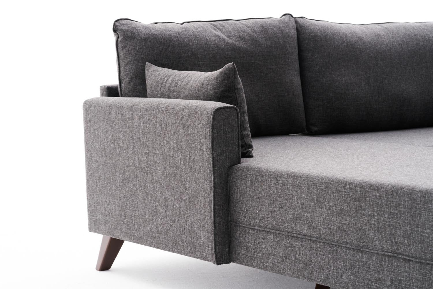 Bella Corner Sofa Left - Anthracite in Anthrazit präsentiert im Onlineshop von KAQTU Design AG. Ecksofa ist von Atelier Del Sofa