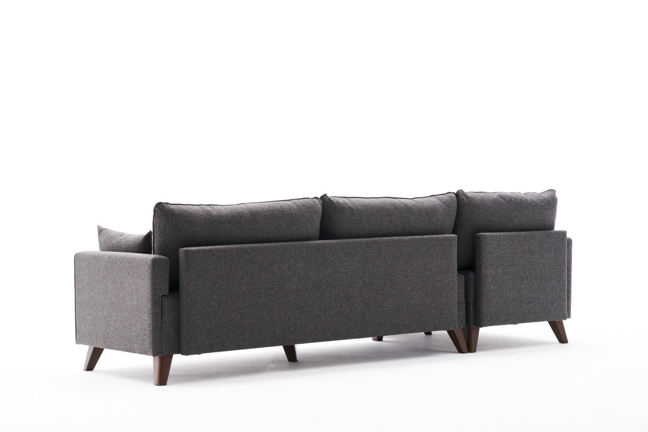 Bella Corner Sofa Left - Anthracite in Anthrazit präsentiert im Onlineshop von KAQTU Design AG. Ecksofa ist von Atelier Del Sofa