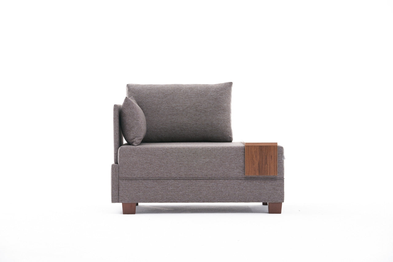 Fly Left - Brown in Braun präsentiert im Onlineshop von KAQTU Design AG. Modulares Sofa ist von Atelier Del Sofa