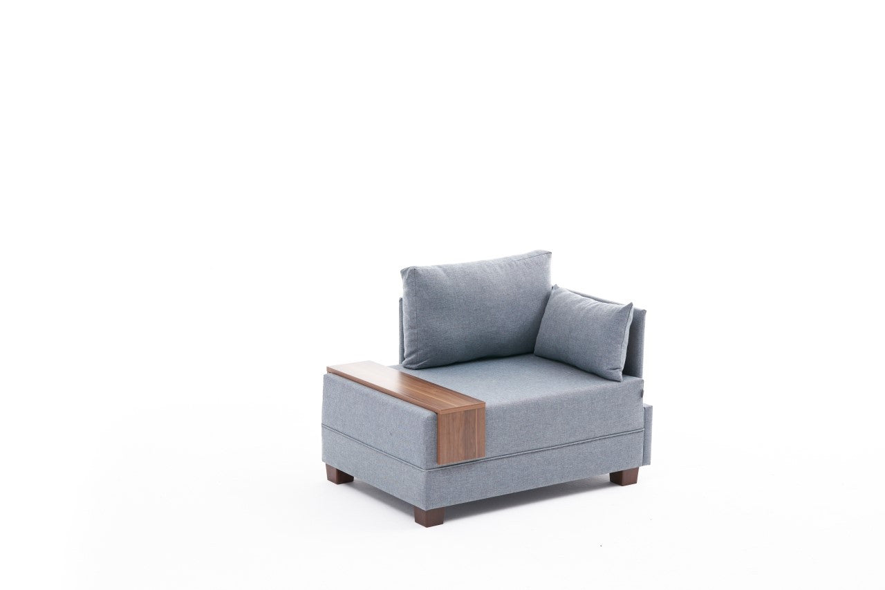 Fly Right - Light Blue in Blau präsentiert im Onlineshop von KAQTU Design AG. Modulares Sofa ist von Atelier Del Sofa