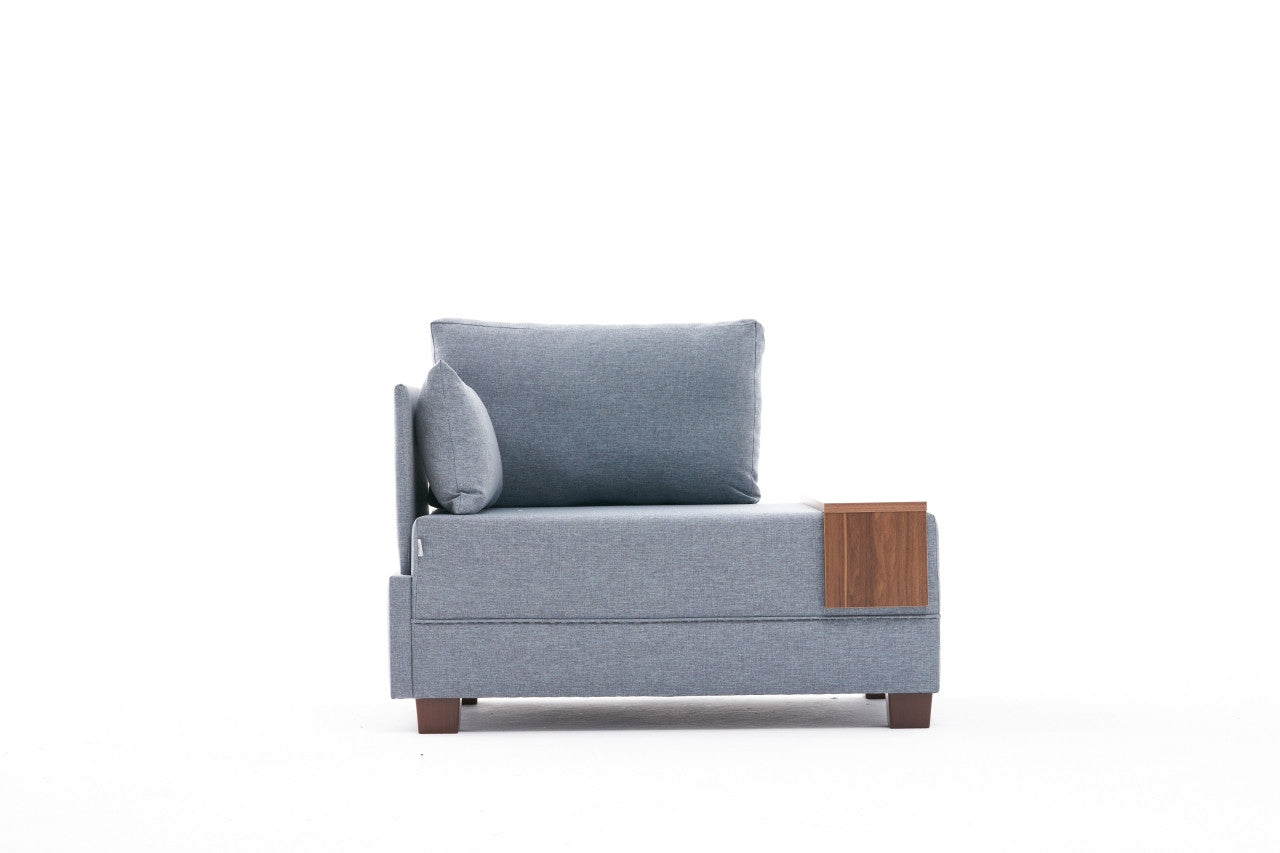 Fly Left - Light Blue in Blau präsentiert im Onlineshop von KAQTU Design AG. Modulares Sofa ist von Atelier Del Sofa