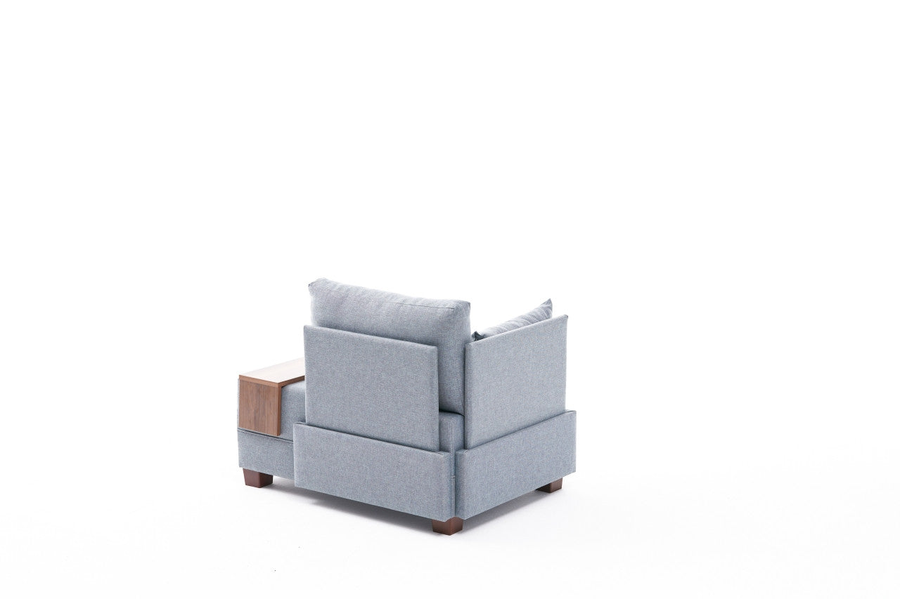 Fly Left - Light Blue in Blau präsentiert im Onlineshop von KAQTU Design AG. Modulares Sofa ist von Atelier Del Sofa