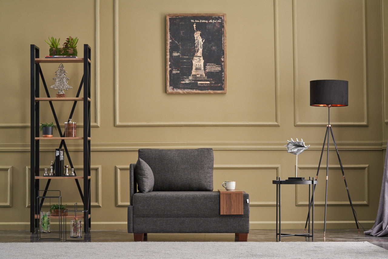 Fly Left - Anthracite in Anthrazit präsentiert im Onlineshop von KAQTU Design AG. Modulares Sofa ist von Atelier Del Sofa