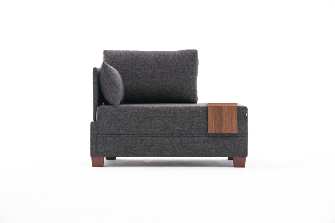 Fly Left - Anthracite in Anthrazit präsentiert im Onlineshop von KAQTU Design AG. Modulares Sofa ist von Atelier Del Sofa