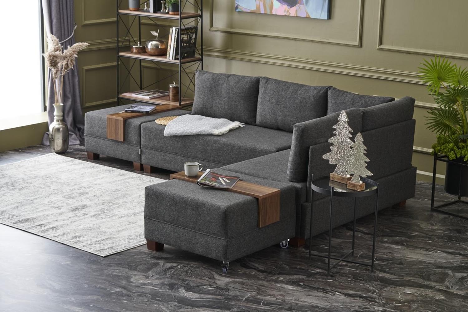 Fly Right - Anthracite in Anthrazit präsentiert im Onlineshop von KAQTU Design AG. Bettsofa ist von Atelier Del Sofa