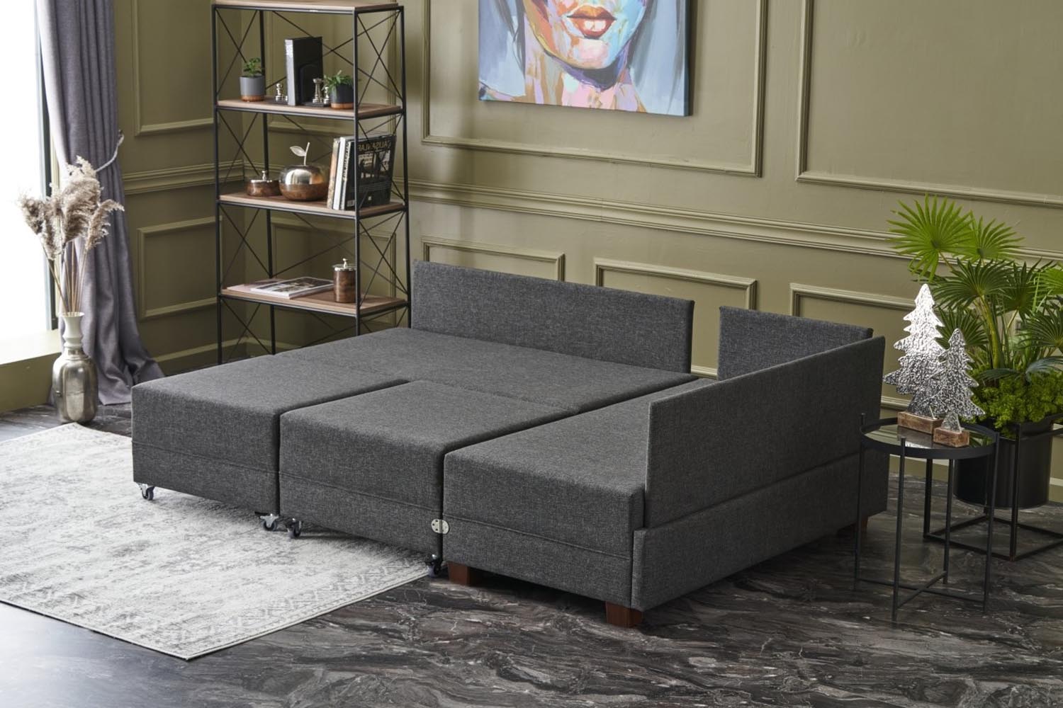 Fly Right - Anthracite in Anthrazit präsentiert im Onlineshop von KAQTU Design AG. Bettsofa ist von Atelier Del Sofa