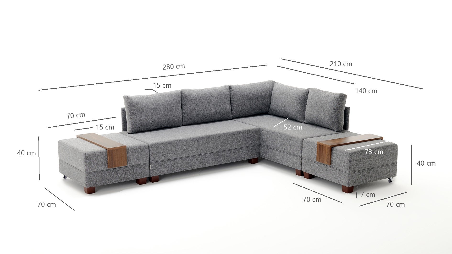 Fly Right - Anthracite in Anthrazit präsentiert im Onlineshop von KAQTU Design AG. Bettsofa ist von Atelier Del Sofa
