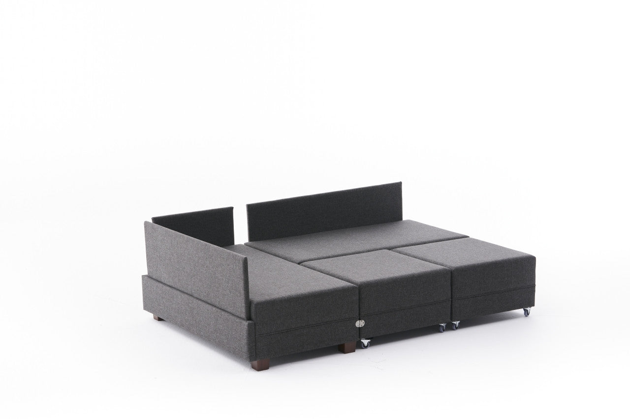 Fly Left - Anthracite in Anthrazit präsentiert im Onlineshop von KAQTU Design AG. Bettsofa ist von Atelier Del Sofa
