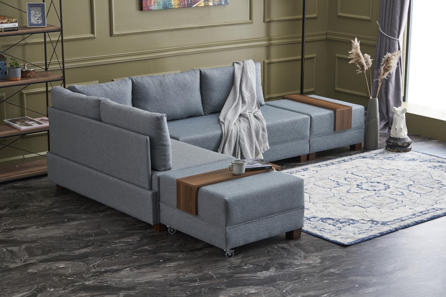 Fly Left - Blue in Blau präsentiert im Onlineshop von KAQTU Design AG. Bettsofa ist von Atelier Del Sofa