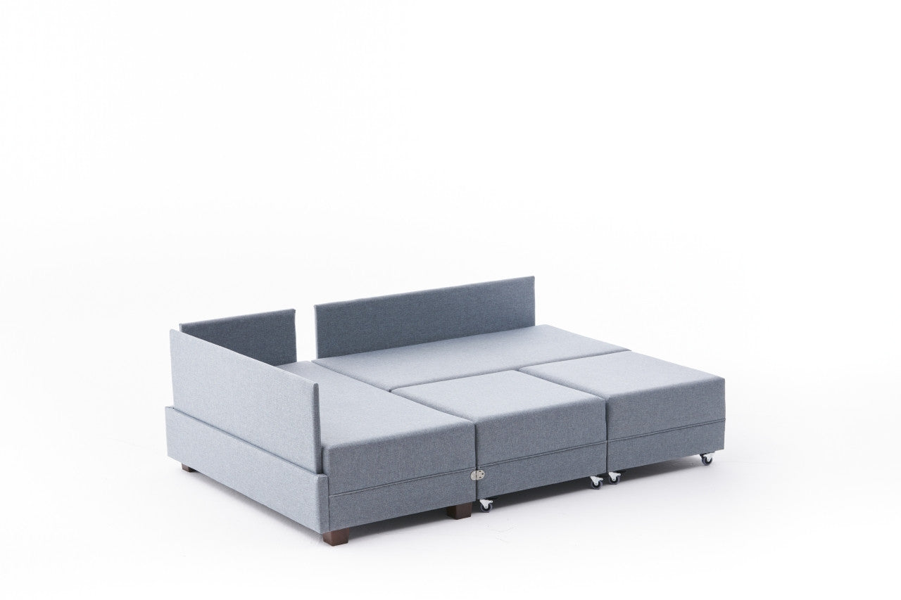 Fly Left - Blue in Blau präsentiert im Onlineshop von KAQTU Design AG. Bettsofa ist von Atelier Del Sofa