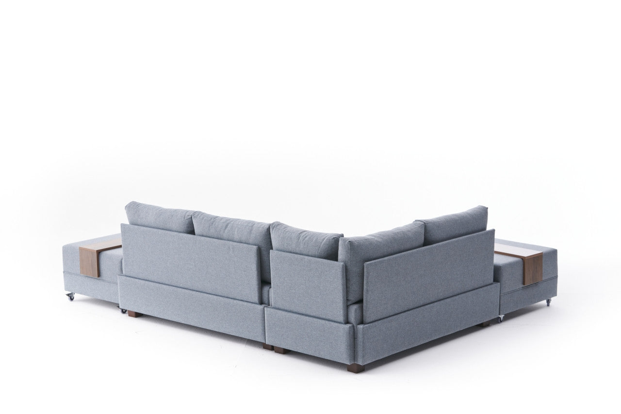 Fly Left - Blue in Blau präsentiert im Onlineshop von KAQTU Design AG. Bettsofa ist von Atelier Del Sofa